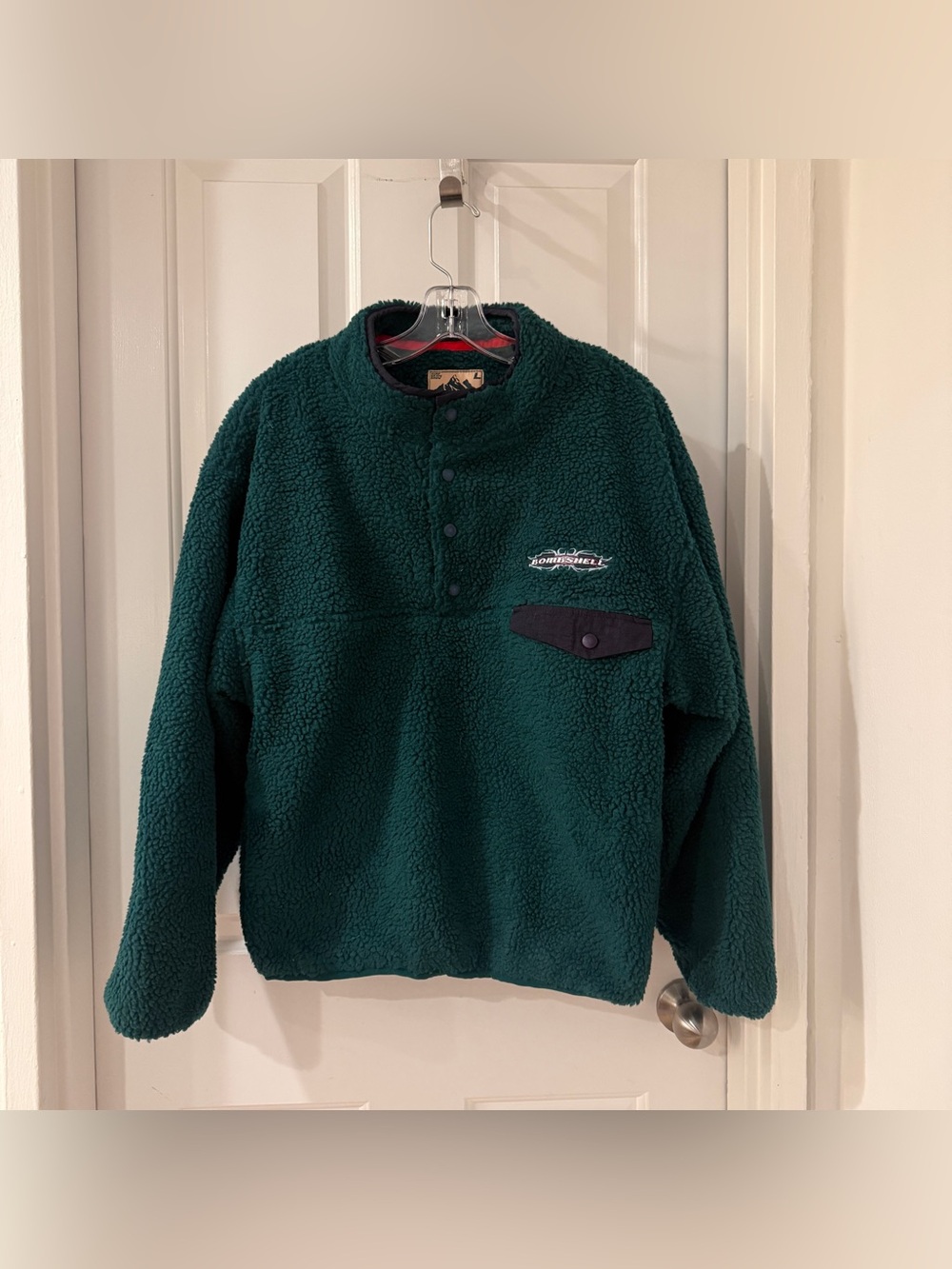 Bombshell Green Sherpa Fleece NWT